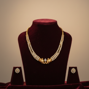 anti tarnish gold plated necklace and earrings set ethnic jewellery for weddings and festive