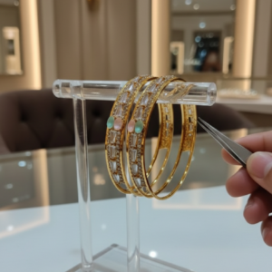 gold plated adjustable bangles for women and girls anti tarnish