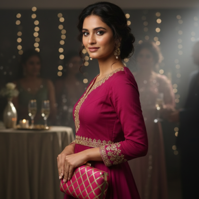 Home stylish ladies sling bag with golden chain strap